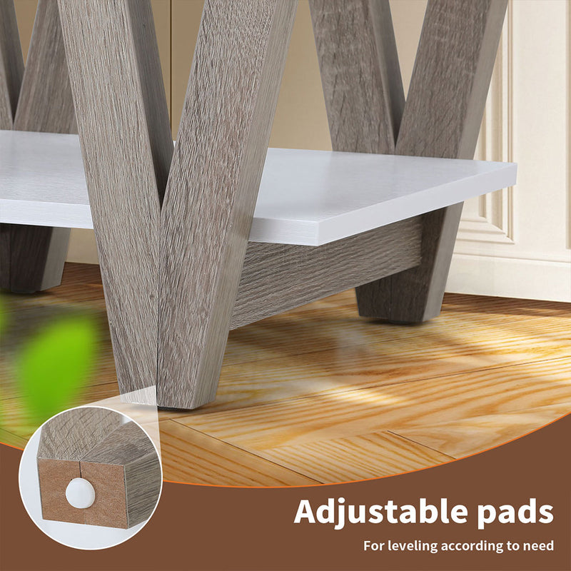 Familand End Side Table in White