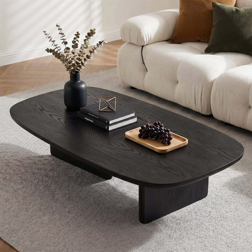 Familand Soild Wood Coffee Table in Black