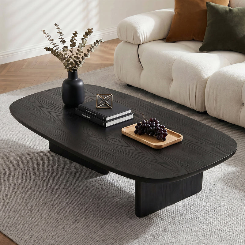 Familand Soild Wood Coffee Table in Black