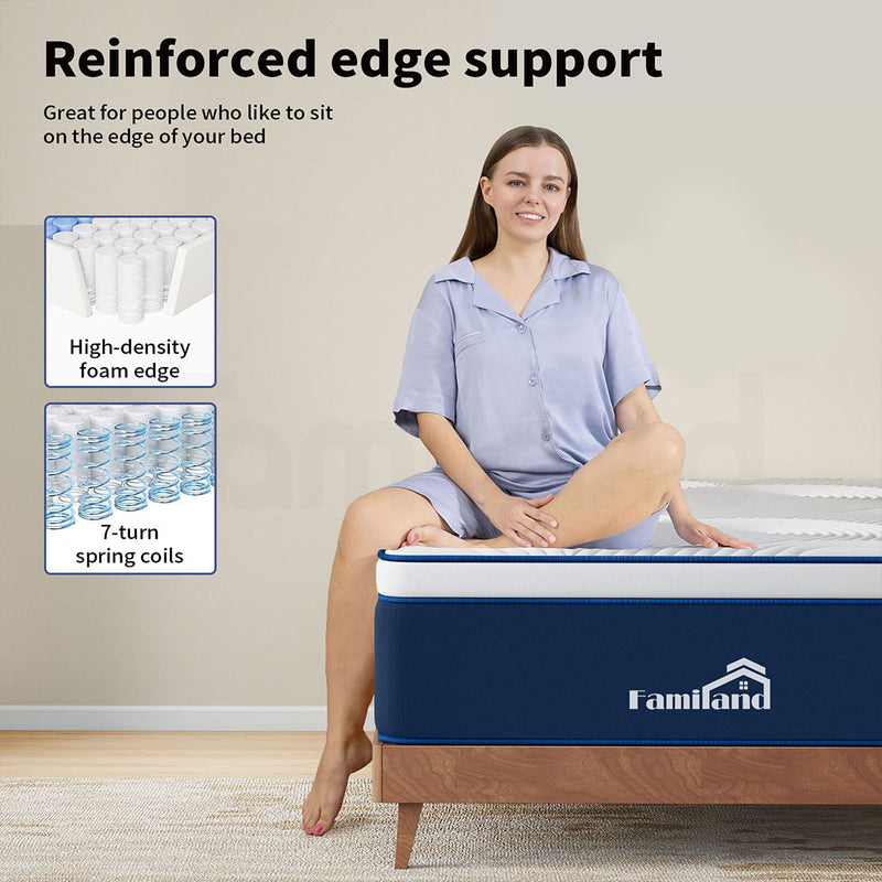Familand 35cm Mattresses Queen Double King Single Euro Top Medium Firm Memory Foam Bed
