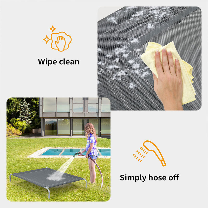 Tedi's Pet Elevated Dog Bed with Removable Bolsters