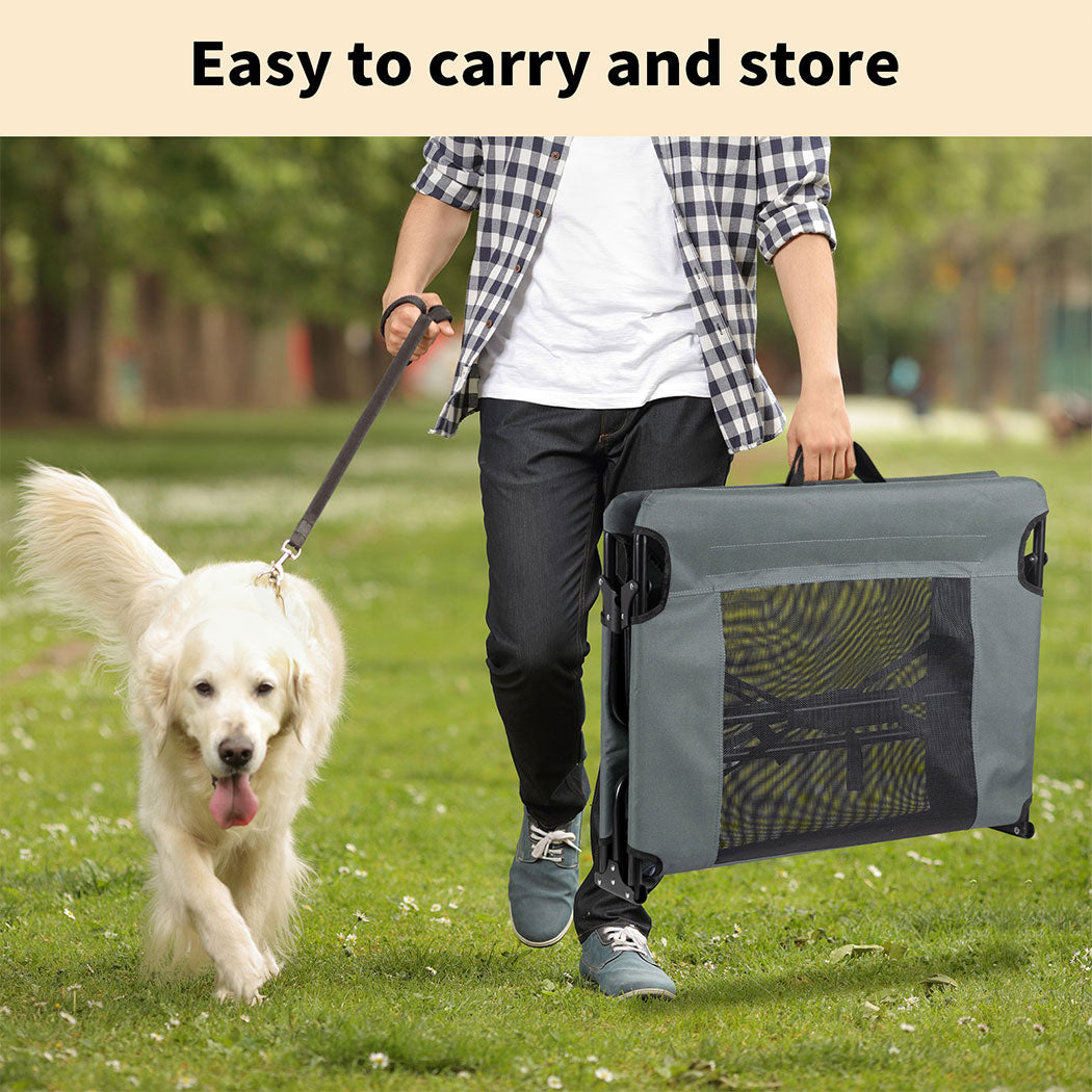 Tedi's Foldable Pet Elevated Dog Bed in Dark Grey