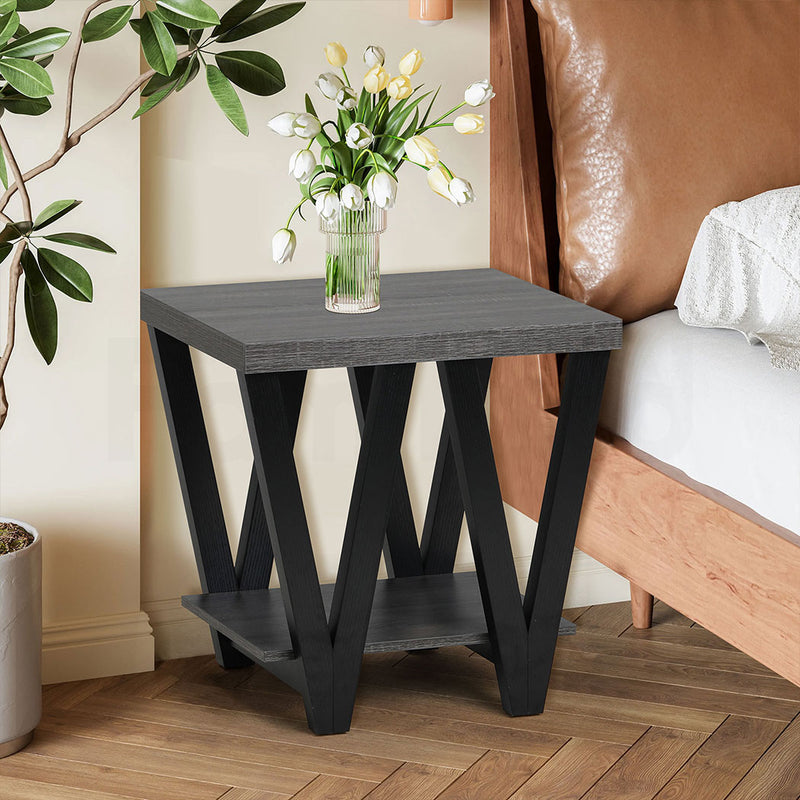 Familand End Side Table in Dark Grey