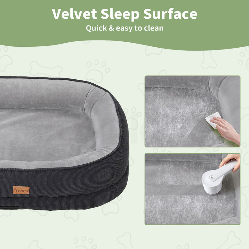 Tedi’s Orthopedic Dog Bed with Rattan Mat