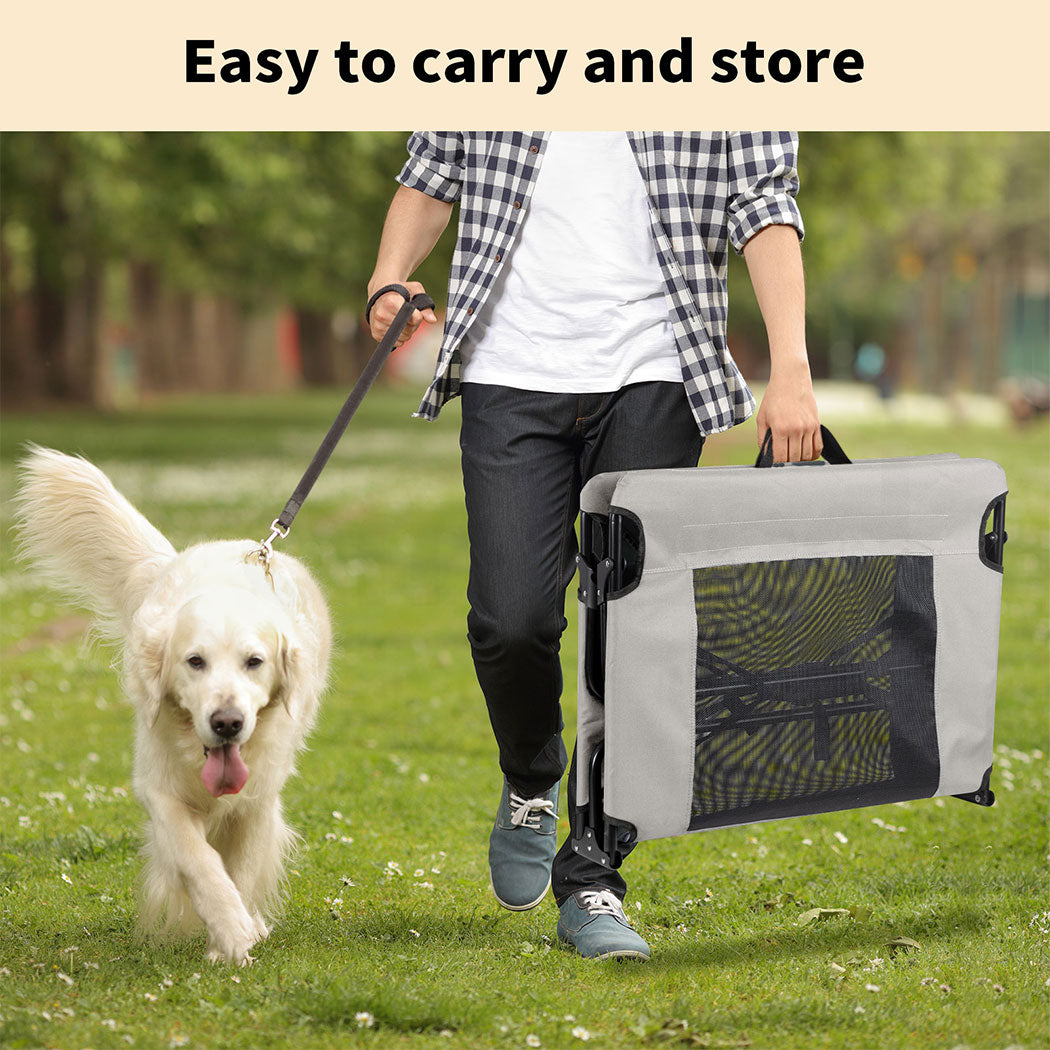 Tedi's Foldable Pet Elevated Dog Bed in Grey