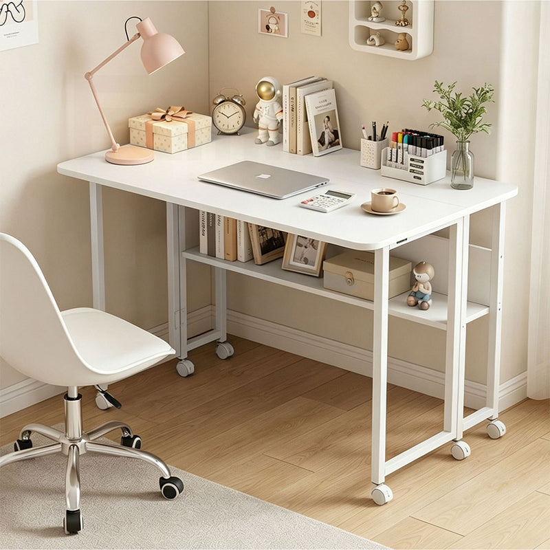 Familand Foldable Computer Desk Home Office Table Study Desks  White