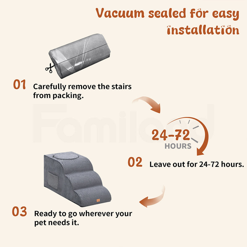 Tedi’s 2 in 1 Dog Stairs for Bed Sofa with Nesting Bed
