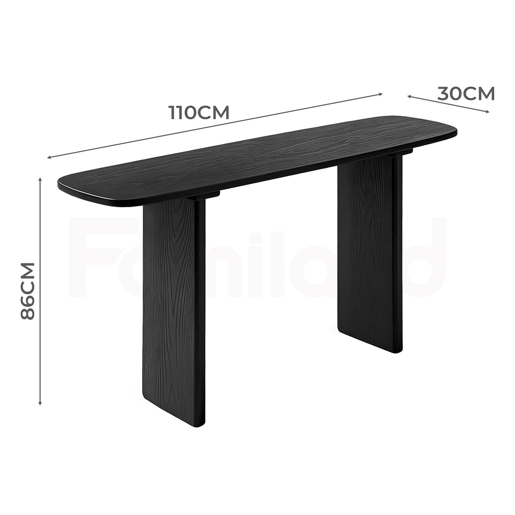 Familand Solid Wood Console Table in Black