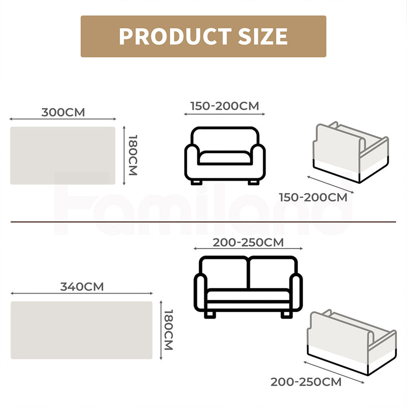Tedi’s Couch Cover Sofa Covers Protector for for 2/3 seat Loveseat Sofa