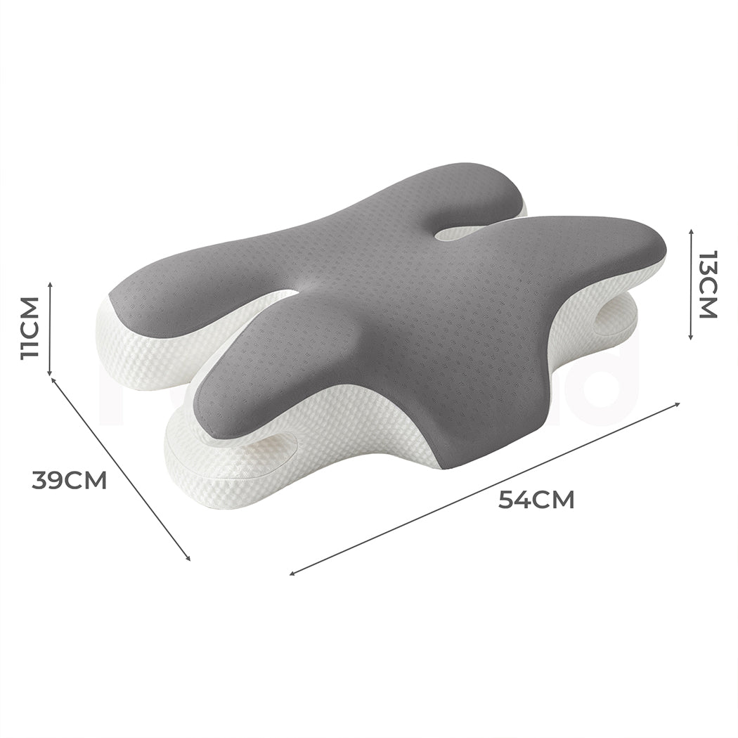Familand Cervical Neck Pillow Memory Foam Ergonomics Pillows in Grey