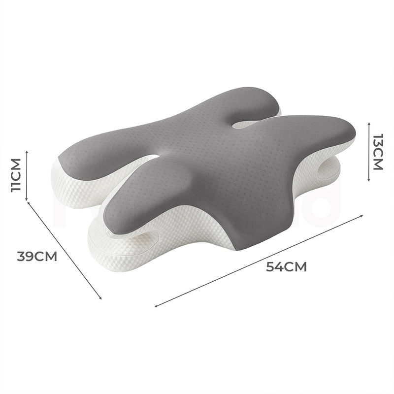 Familand Cervical Neck Pillow Memory Foam Ergonomics Pillows in Grey