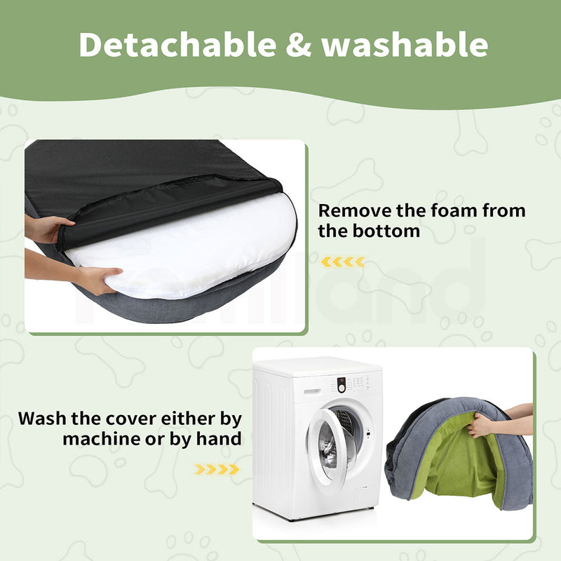 Tedi’s Orthopedic Dog Bed with Rattan Mat in Grey