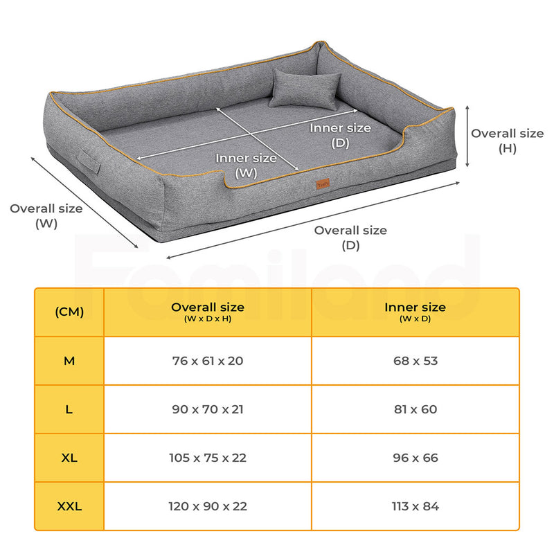 Tedi's Orthopedic Dog Bed in Grey