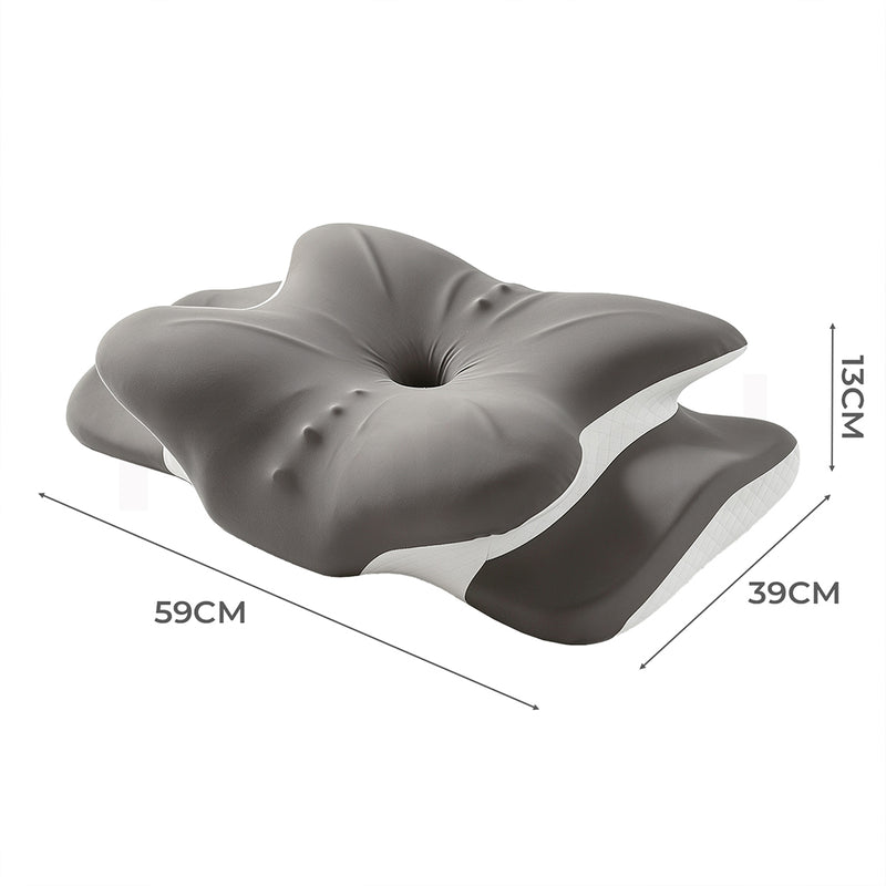 Familand Memory Foam Cervical Neck Pillow in Grey