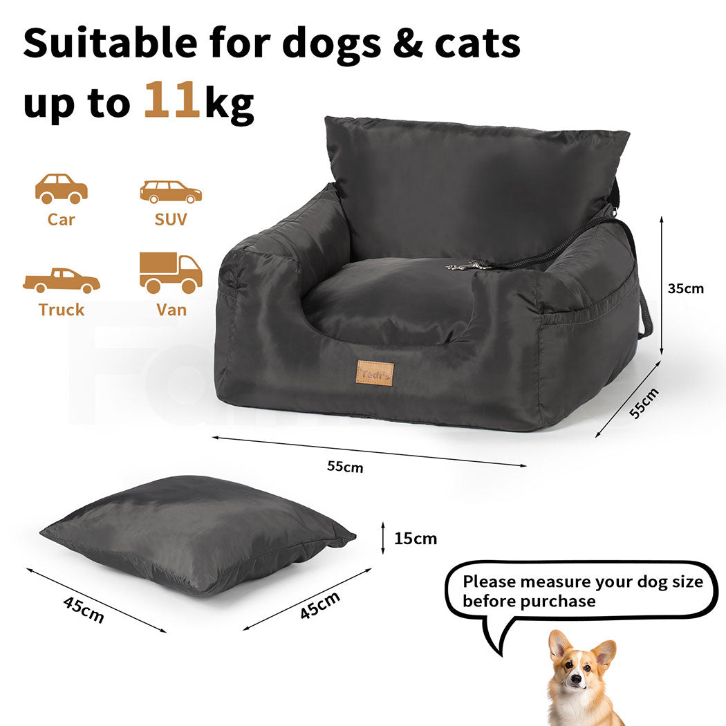 Tedi's Waterproof Dog Car Seat for Small/Medium Dogs
