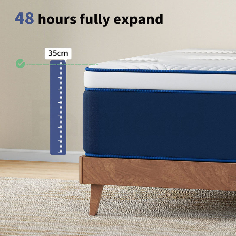 Familand 35cm Mattresses Queen Double King Single Euro Top Medium Firm Memory Foam Bed