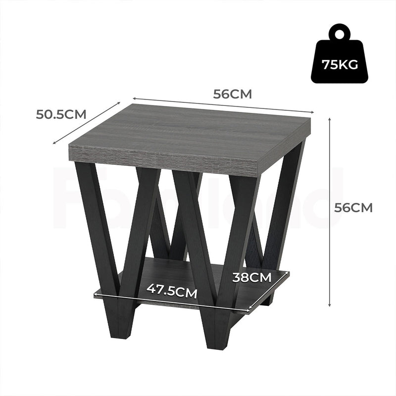 Familand End Side Table in Dark Grey