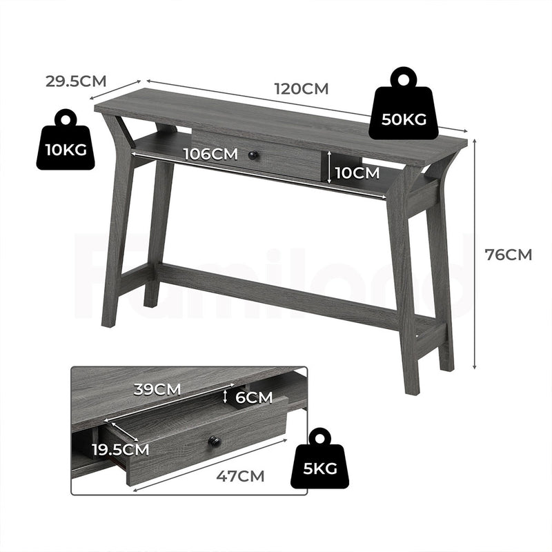 Familand 120cm Wooden Console Hallway Table