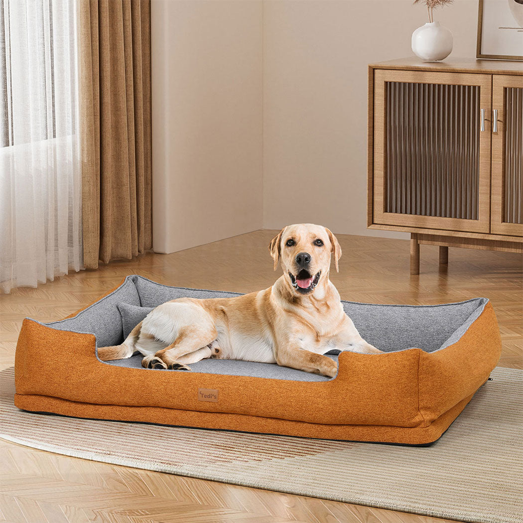 Tedi's Orthopedic Dog Bed in orange