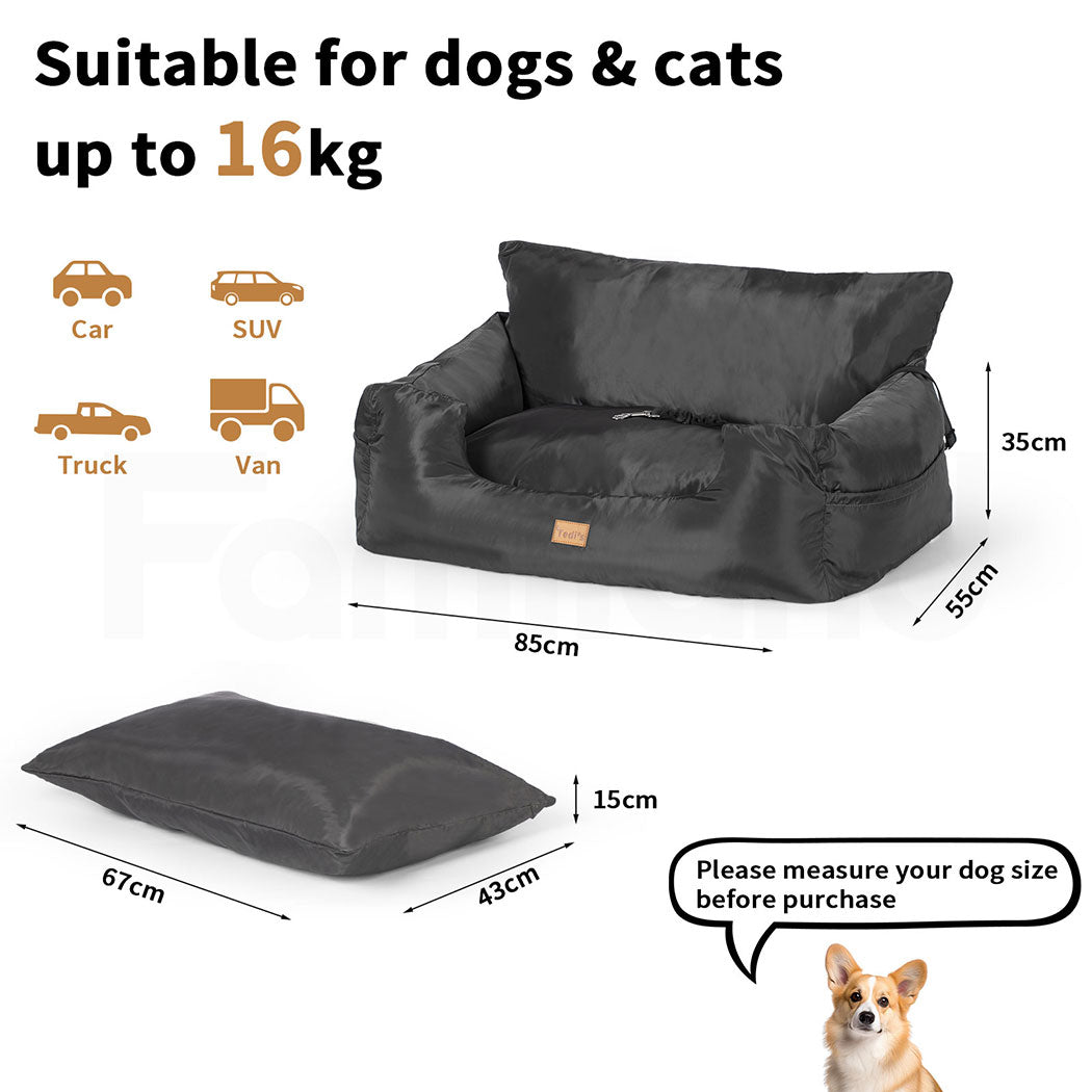 Tedi's Waterproof Dog Car Seat for Small/Medium Dogs