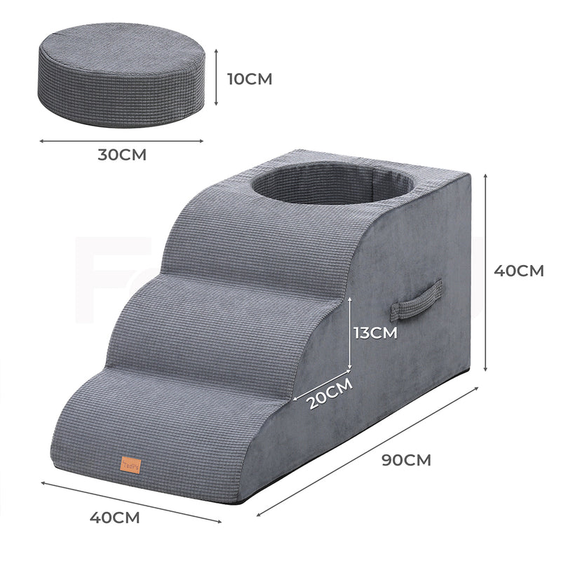 Tedi’s 2 in 1 Dog Stairs for Bed Sofa with Nesting Bed