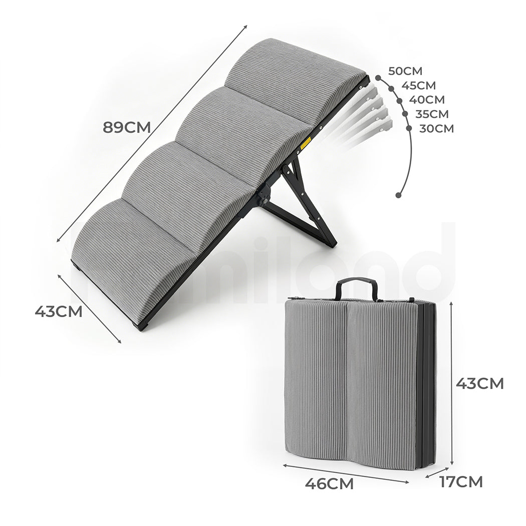 Tedi's Adjustable Height Foam Dog Stairs For Height Bed Couch Metal Frame