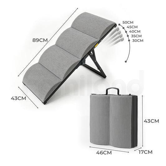 Tedi's Adjustable Height Foam Dog Stairs For Height Bed Couch Metal Frame