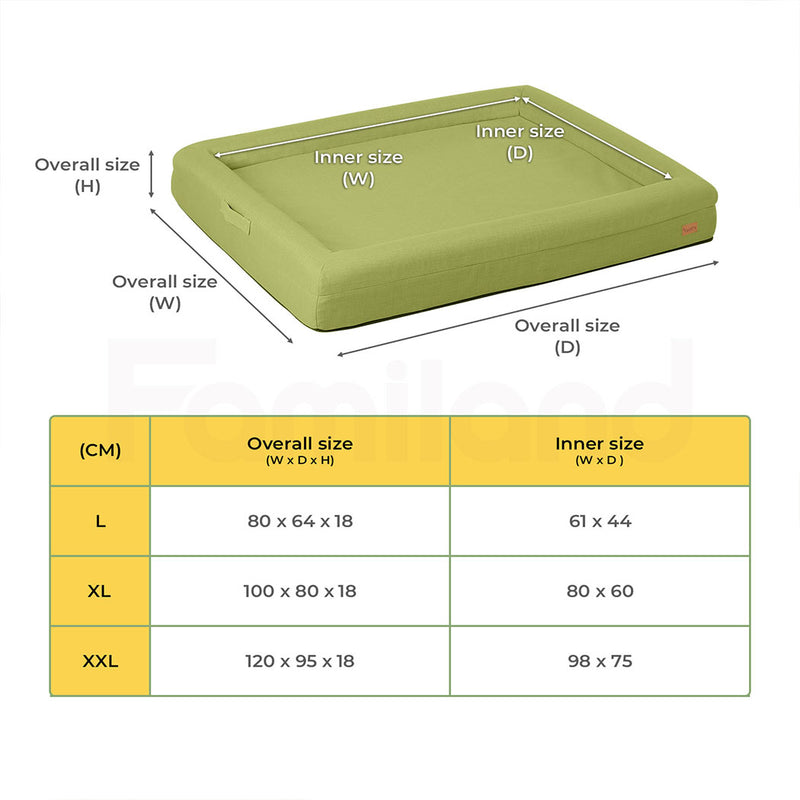 Tedi’s Orthopedic Dog Bed in Green