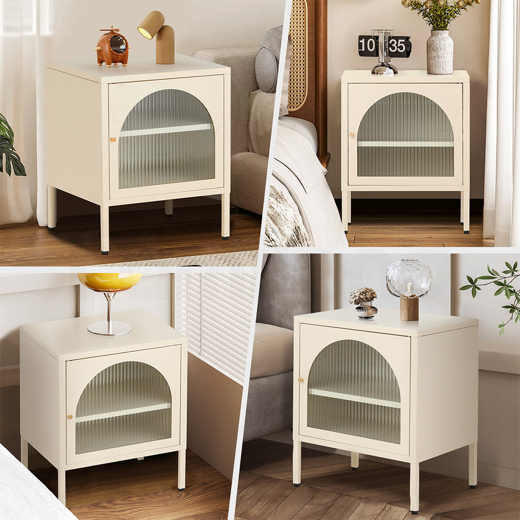 Familand Steel End Side Table Night Stand Bedside Tables