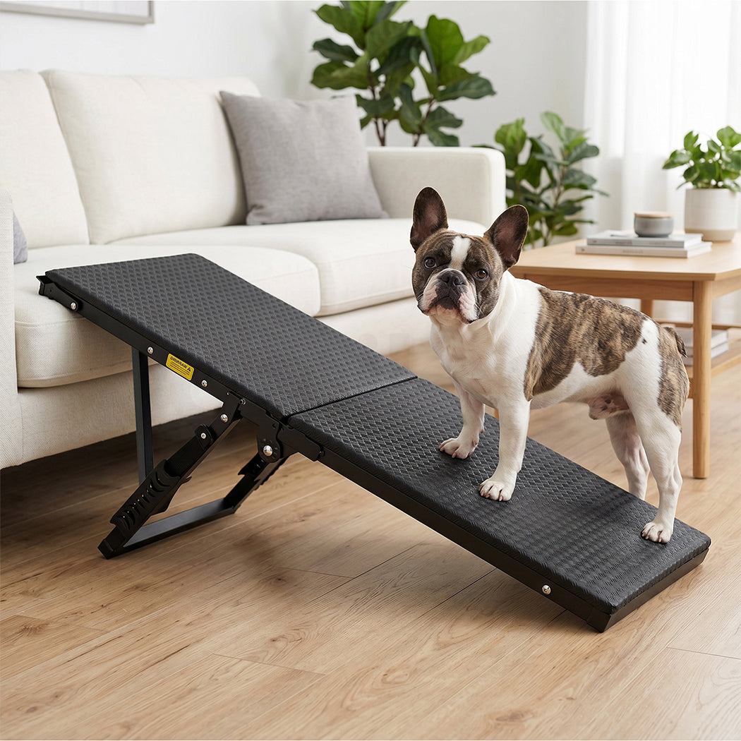 Tedi's Adjustable Height Dog Stairs For Height Bed Couch Metal Frame