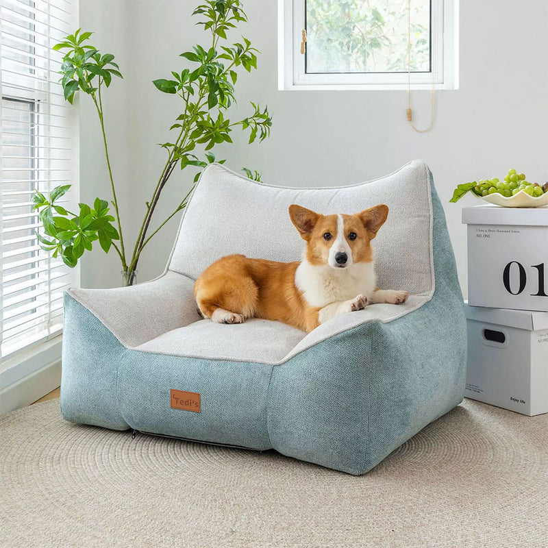 Tedi’s Pet Sofa Inflatable Dog Bed Cat Couch in Blue