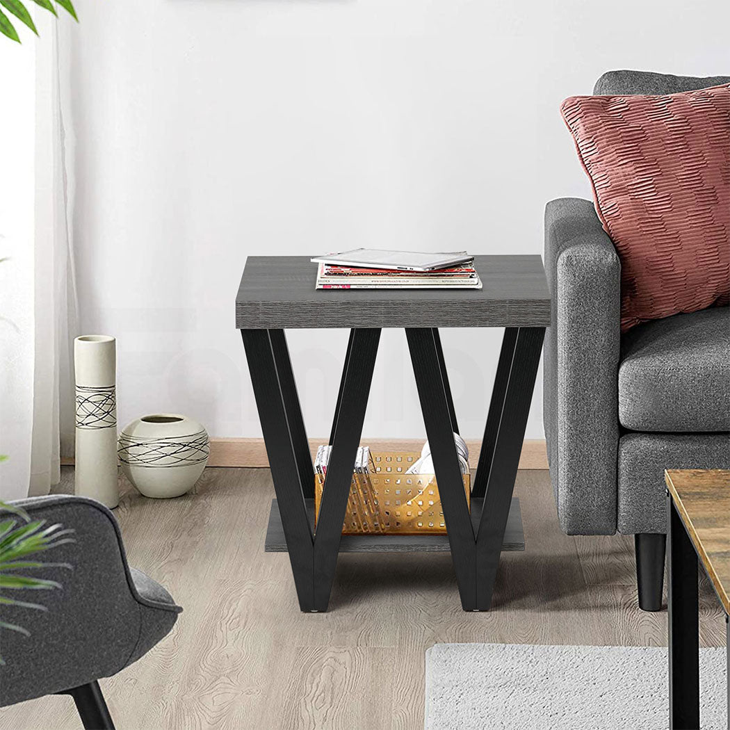 Familand End Side Table in Dark Grey