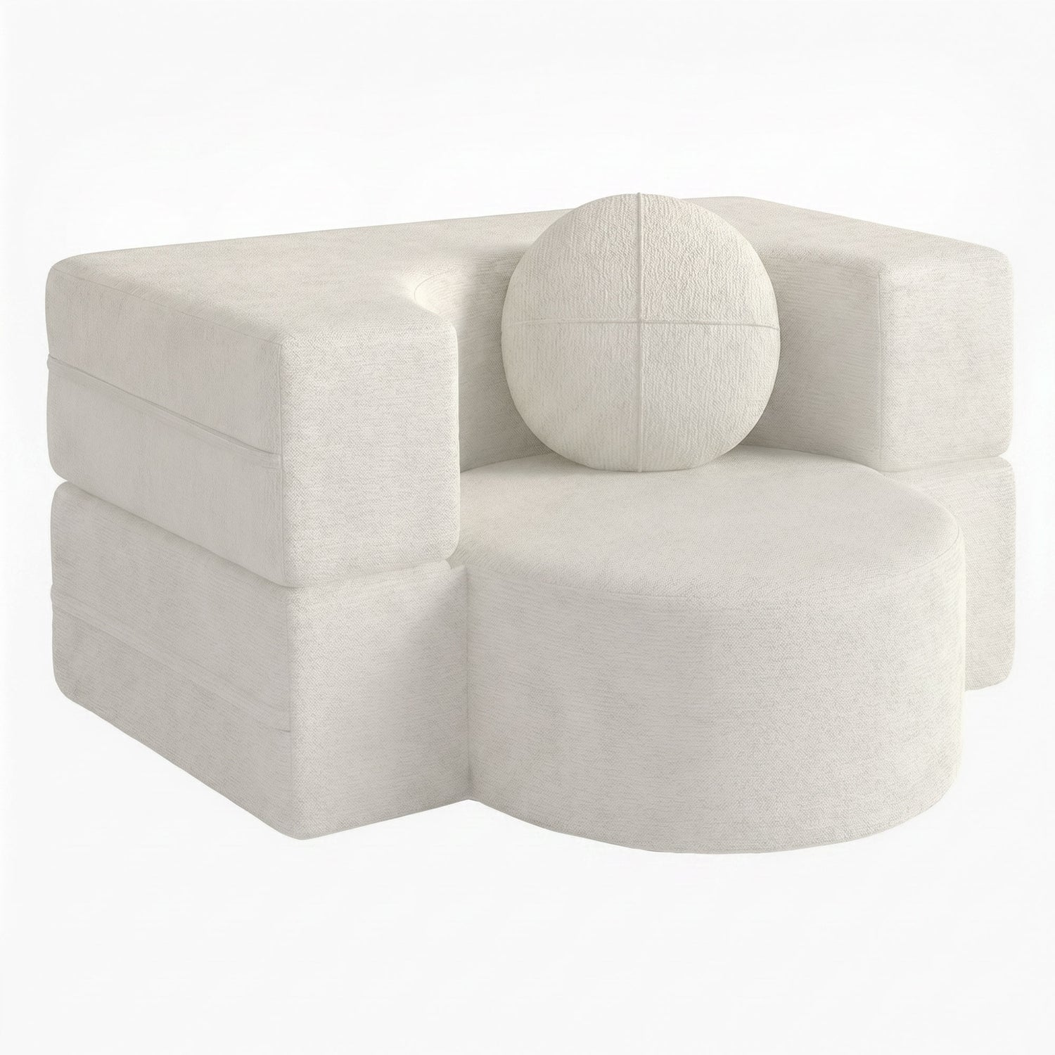 Familand 1 Seater 100cm Convertible Memory Foam Sofa Bed
