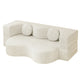 Familand 200cm Convertible Memory Foam Sofa Bed in Cream