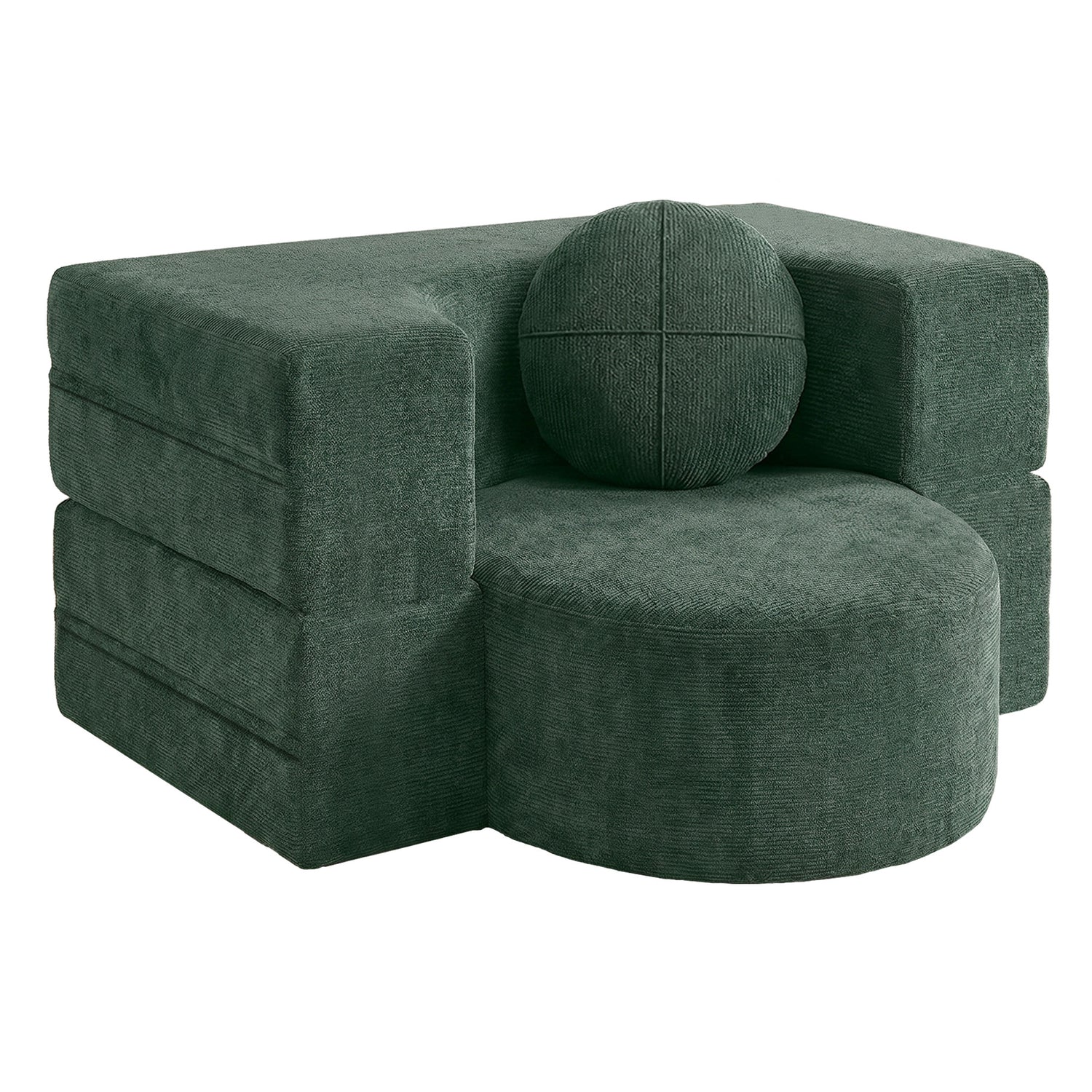 Familand 1 Seater 100cm Convertible Memory Foam Sofa Bed