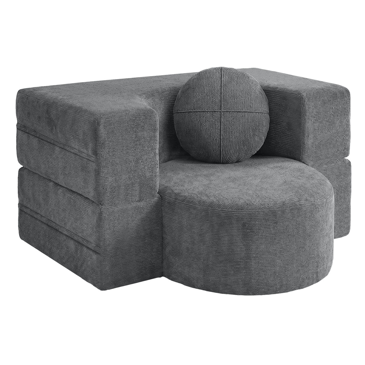 Familand 1 Seater 100cm Convertible Memory Foam Sofa Bed