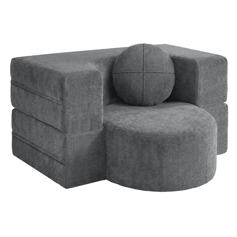 Familand 1 Seater 100cm Convertible Memory Foam Sofa Bed