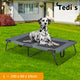 Tedi's Foldable Pet Elevated Dog Bed in Dark Grey