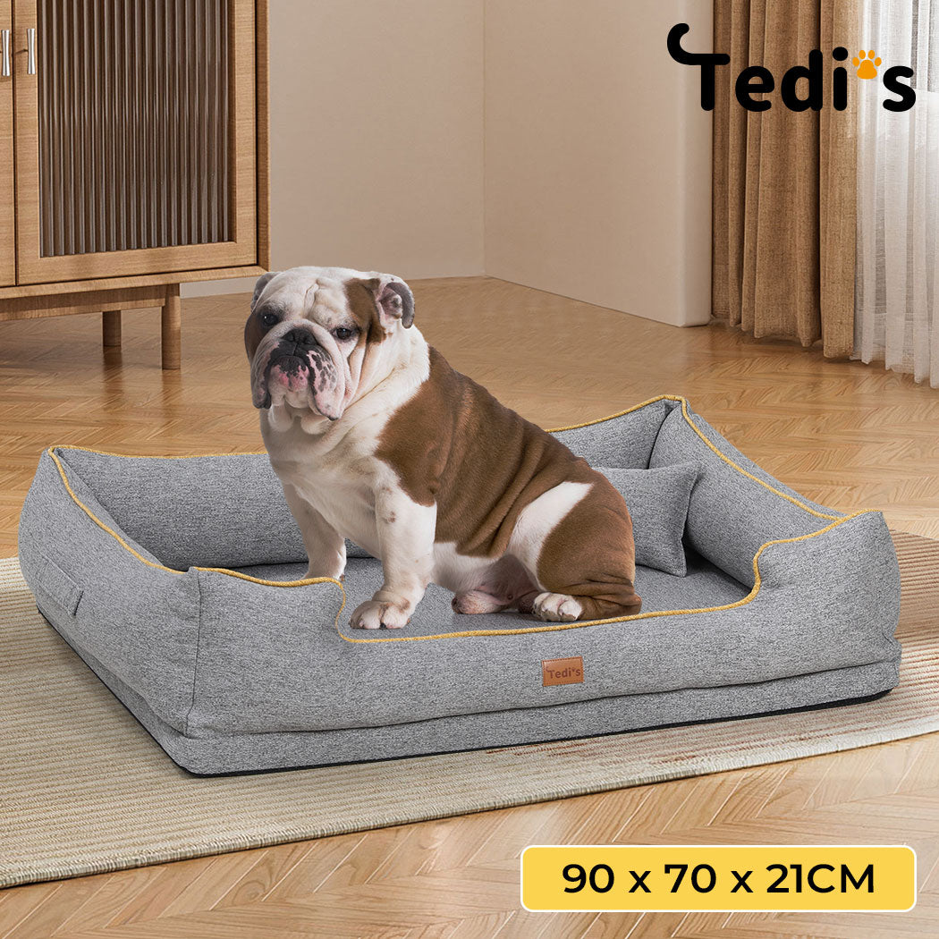 Tedi's Orthopedic Dog Bed in Grey