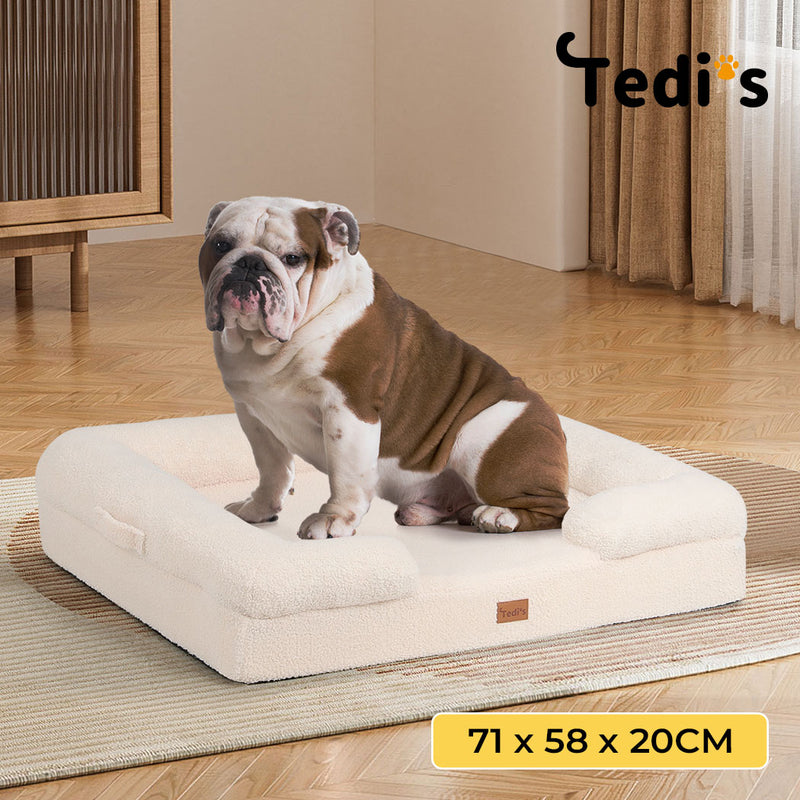 Tedi’s Orthopedic Dog Calming Bed in Cream