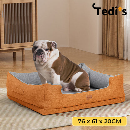 Tedi's Orthopedic Dog Bed in orange
