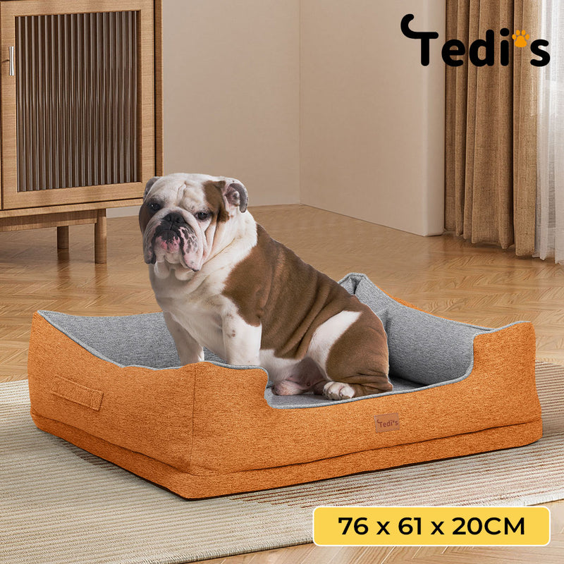Tedi's Orthopedic Dog Bed in orange