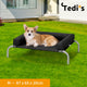 Tedi's Pet Elevated Dog Bed with Removable Bolsters