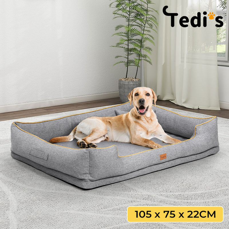 Tedi's Orthopedic Dog Bed in Grey