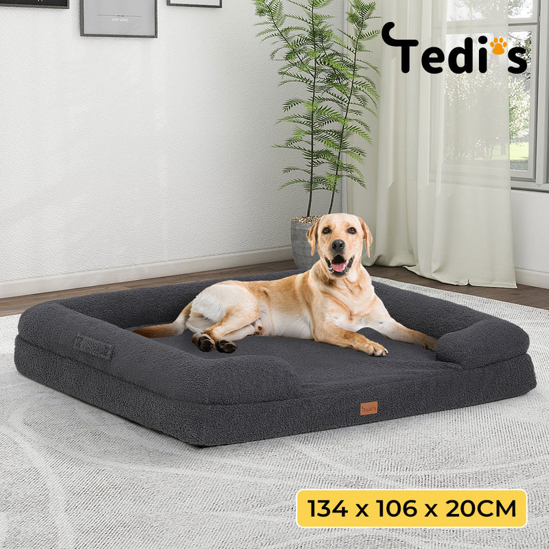Tedi’s Orthopedic Dog Calming Bed in Dark Grey